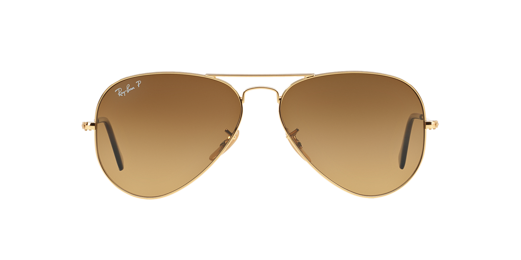 Ray Ban RB3025 001/M2 58M Shiny Gold/ Polarized Brown Gradient Aviator