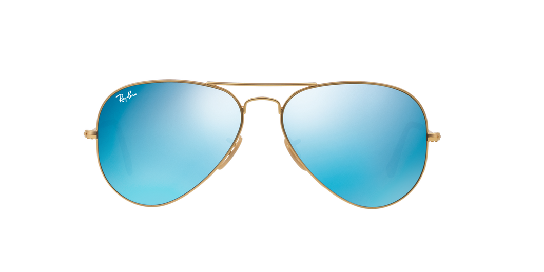 Ray Ban RB3025 112/17 Matte Gold/Multi Blue Mirror Aviator