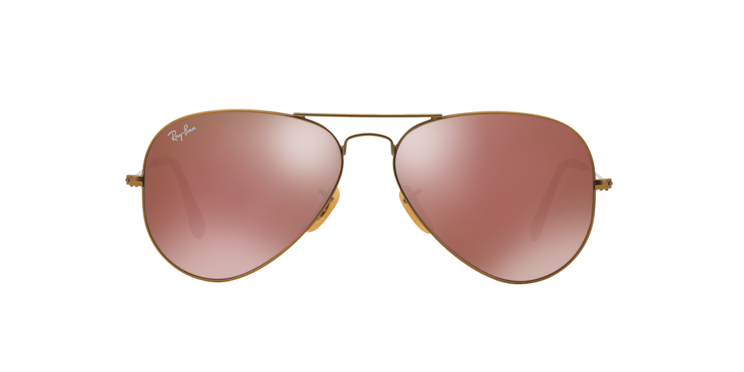 Ray Ban RB3025 167/2K 58M Demiglos Brushed Bronze/Red Mirror Aviator