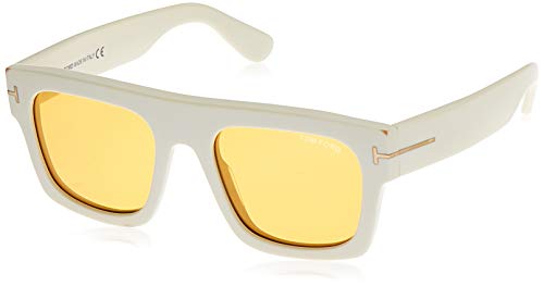 Tom Ford FAUSTO FT 0711 IVORY/BROWN 53/20/145 unisex Sunglasses