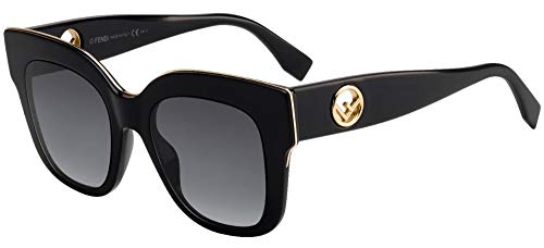 Fendi FF0359/G/S 807 Black FF0359/G/S Square Sunglasses Lens Category 3 Size 51