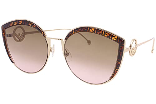 Fendi Butterfly Sunglasses FF0290S VH8M2 Gold/Brown 58mm 290