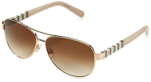 Kate Spade New York Women's Dalia Aviator Sunglasses, Gold & Brown Gradient, 58 mm
